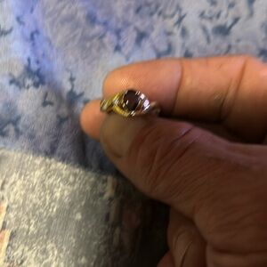 Garnet and Zircon women’s ring size 5 or six